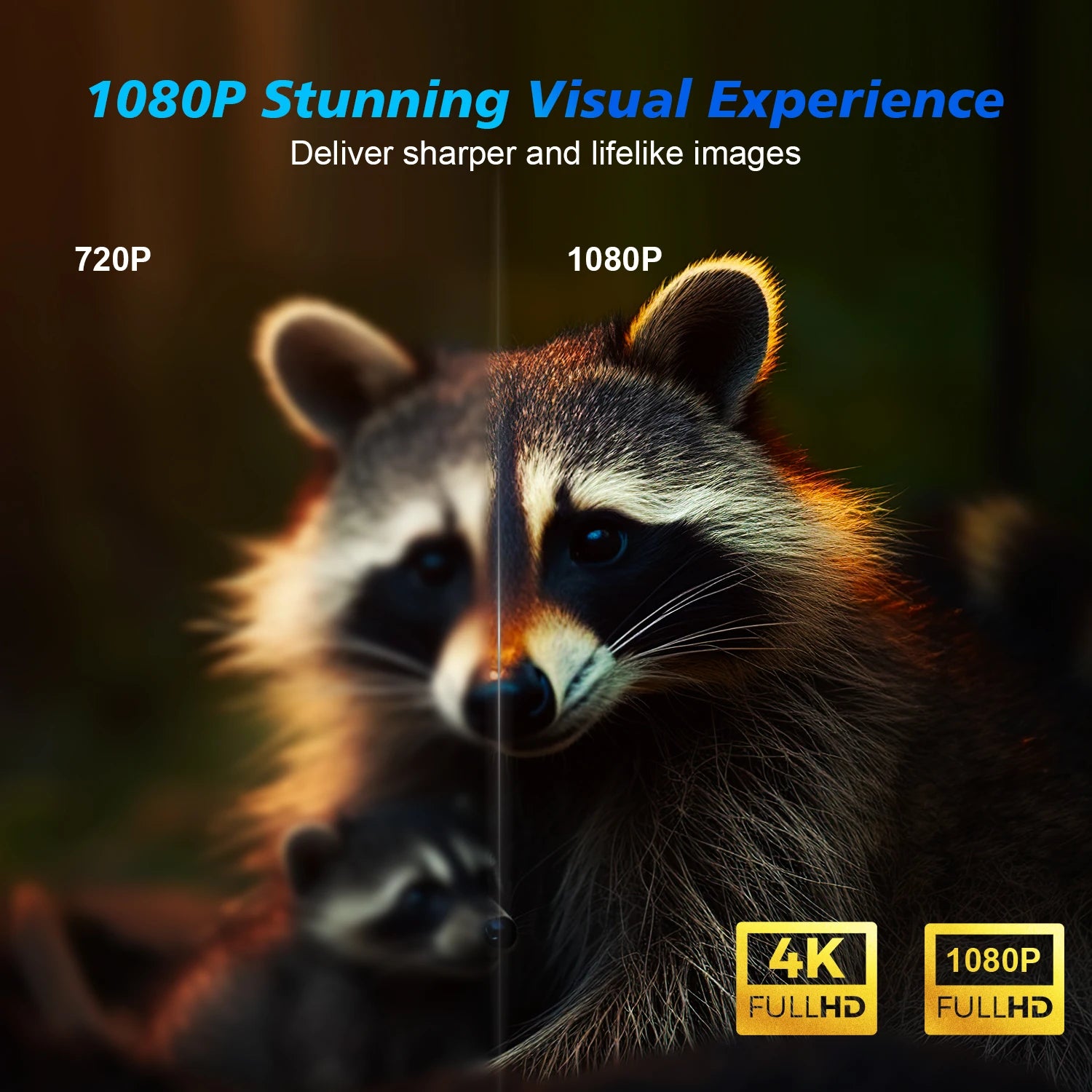 Ultra HD 4K Android 11 Smart Projector - 580 ANSI, 1920x1080P, WiFi 6, BT 5.0, Voice Control for Home Cinema Experience